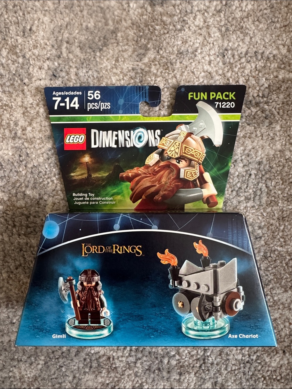 Lego Dimensions Lord of the Rings Gimli Fun Pack - Brown, Gray, Gold
